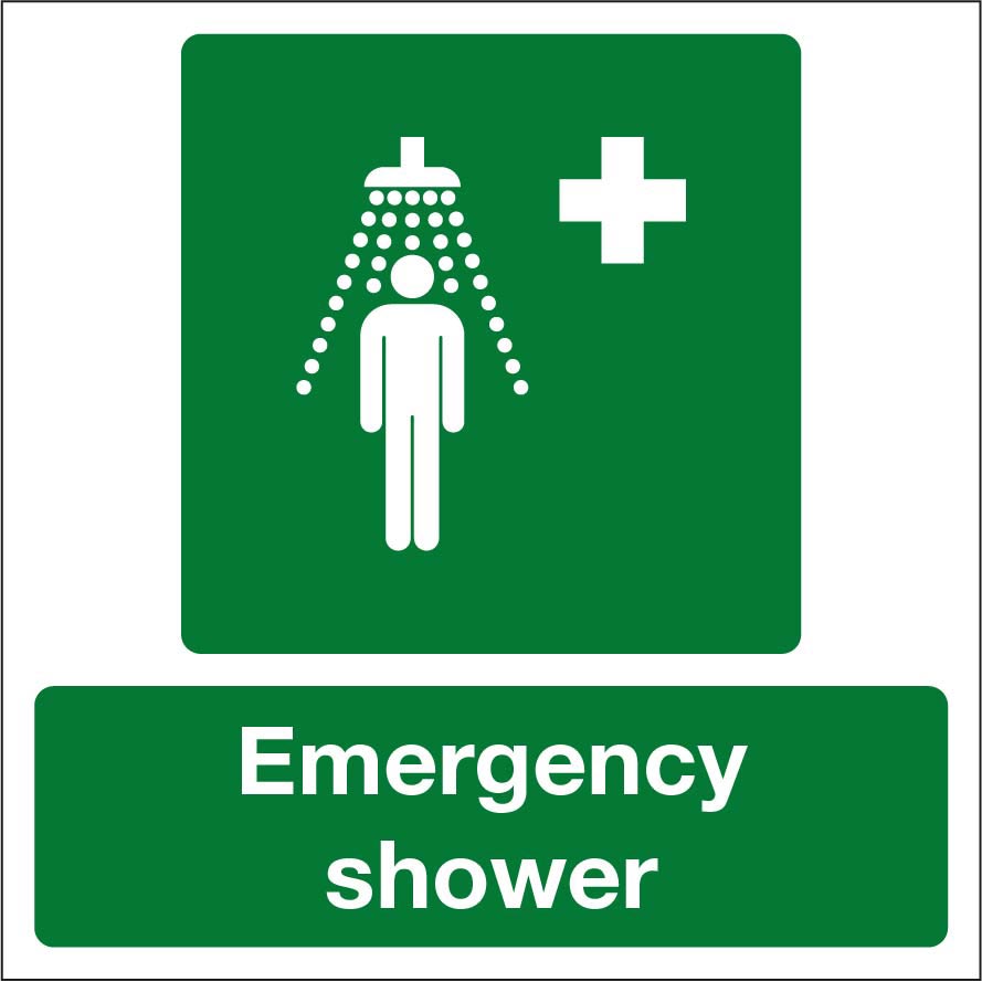 Emergency Shower Sign Safety Signs Signbox